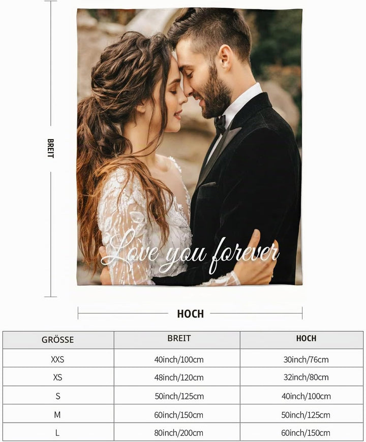 Easycosy personalisierte Decke für Paare - Geschenke für Sie Frauen Benutzerdefinierte Bild ersonali