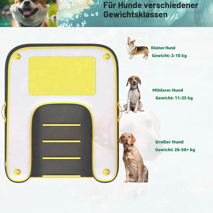 Hunderampe Aufblasbare Hunde Wasserrampe, Hundeboot Rampe Schwimmende Dock Leiter für Pool, Boot, Se
