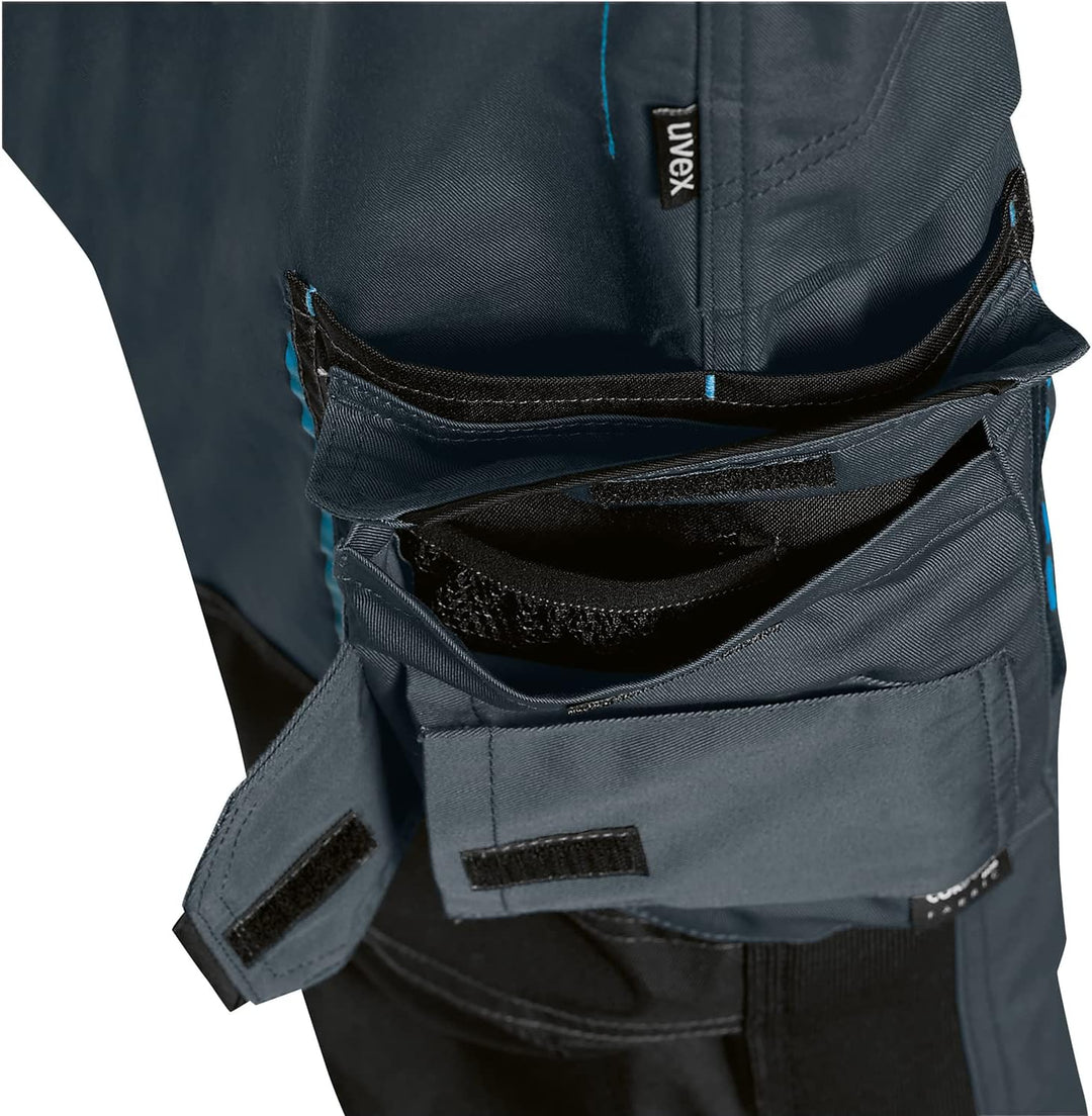 Uvex Tune-up Lange Damen-Arbeitshose - Lange Cargo-Hose mit Knietaschen 40 Blau, 40 Blau