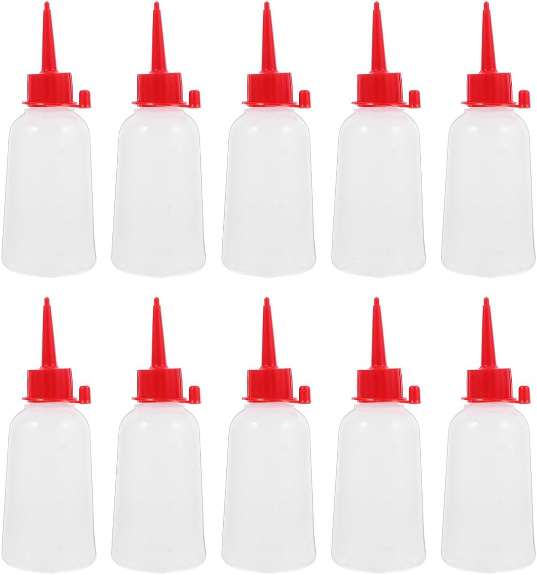 OSALADI 10st Plastikflasche Durchsichtige Leimflaschen Applikatorflasche Mit Schmaler Spitze Flasche