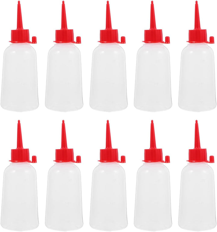 OSALADI 10st Plastikflasche Durchsichtige Leimflaschen Applikatorflasche Mit Schmaler Spitze Flasche