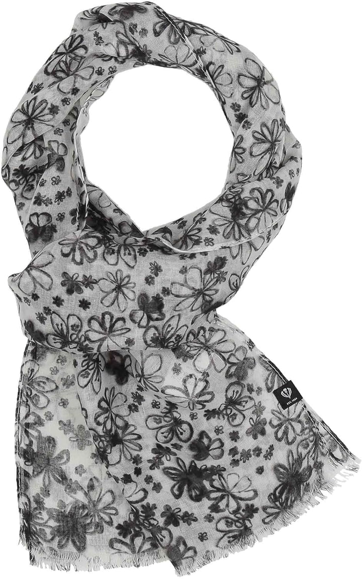 FRAAS Damen Schal mit Blumen-Muster - 50 x 180 cm - nachhaltig aus recyceltem Polyester - Perfekt fü