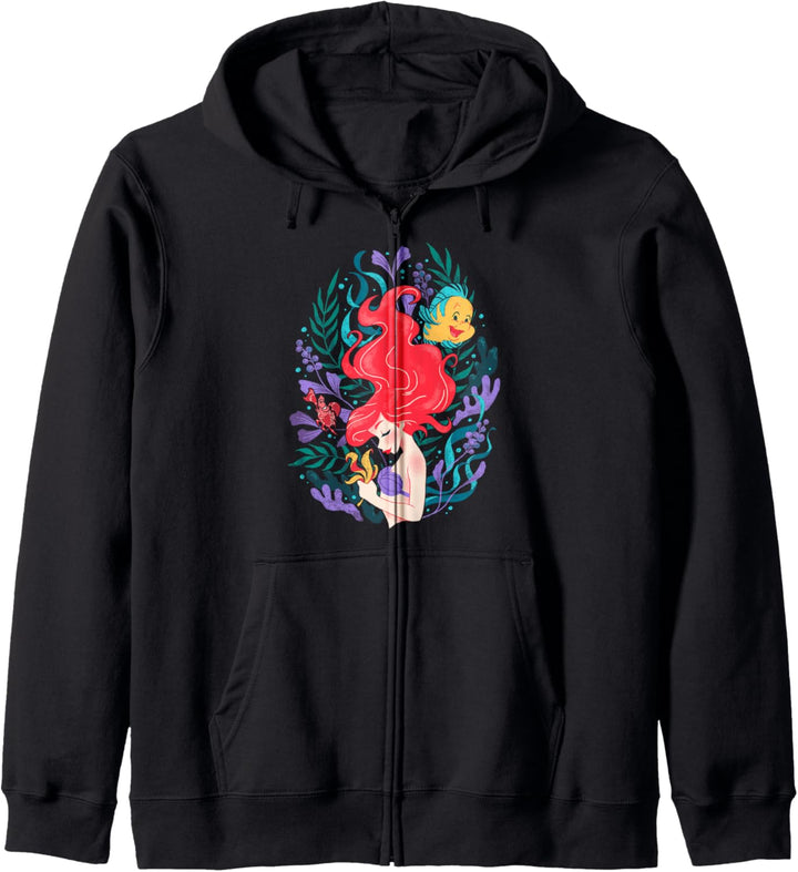 Disney The Little Mermaid Ariel Flounder And Sebastian Kapuzenjacke