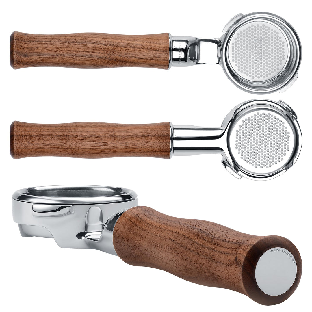 Normcore 58 mm schlanker, nackter Siebträger mit 18 g Präzisions-Hochextraktionskorb, echter amerika