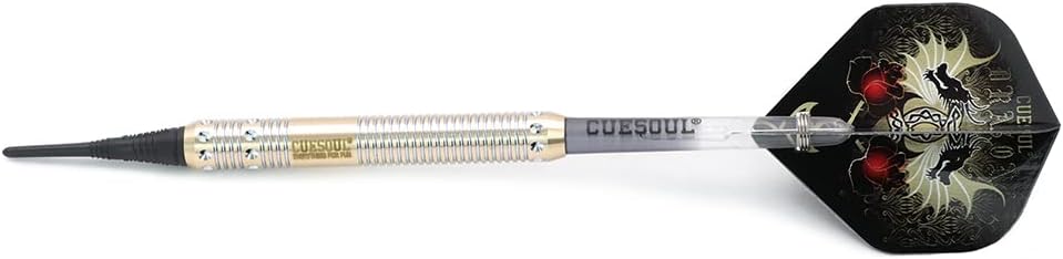 CUESOUL 16 Grams Deluxe Soft Tip Darts Set with Luxury Case（Dragon Series） JL-STL-B1103+D604, JL-STL