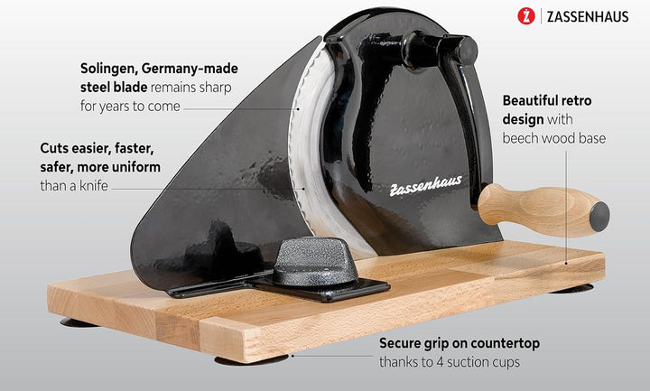 Zassenhaus KP0000072068 Classic Brotschneidemaschine, 18/8 Edelstahl,