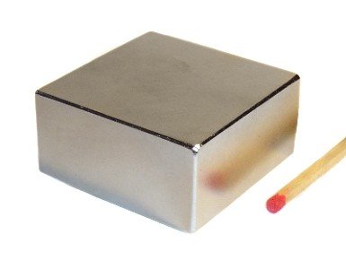 magnet-shop Quadermagnet 40,0 x 40,0 x 20,0 mm N40 Nickel - hält 60 kg, Neodym Supermagnet Powermagn