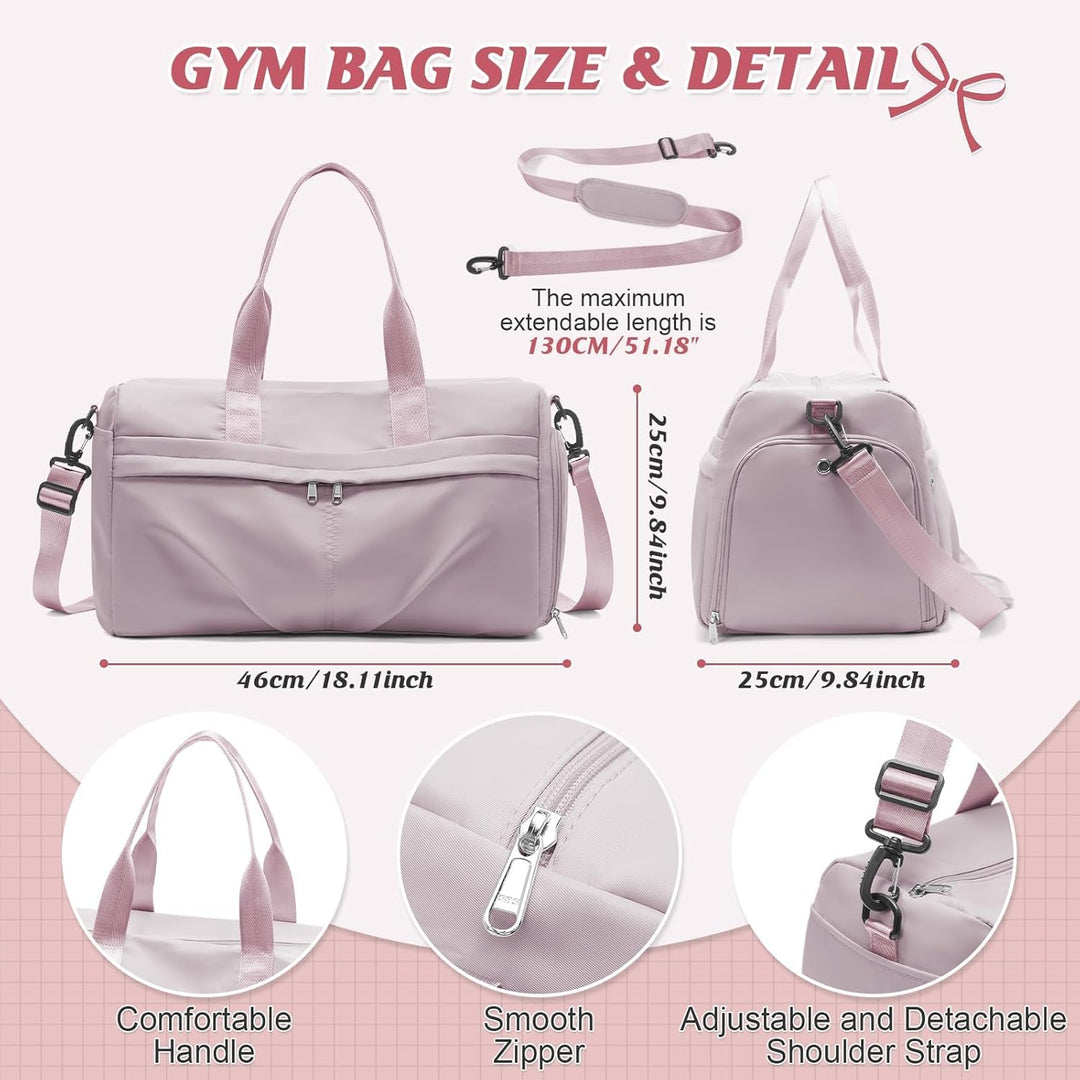 HYC00 Sport Duffel Bag Damen Sporttasche mit Schuhfach Reisetasche Damen Weekender Travel Bag Handge