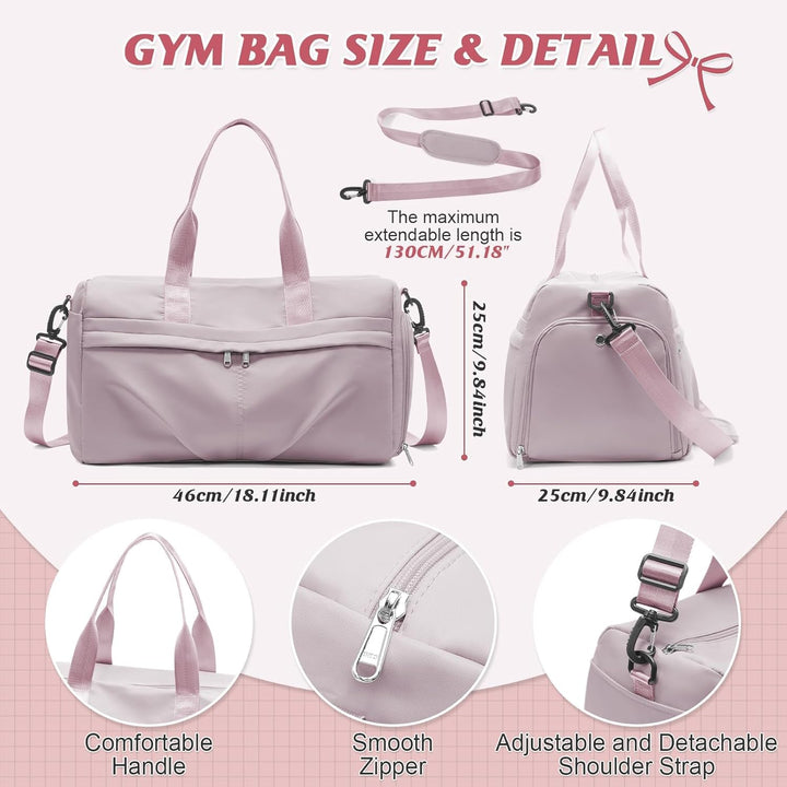 HYC00 Sport Duffel Bag Damen Sporttasche mit Schuhfach Reisetasche Damen Weekender Travel Bag Handge