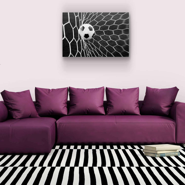 Startonight Leinwandbilder Schwarz und Weiss Fussballbälle, Doppelansicht Überraschung Modernes Deko