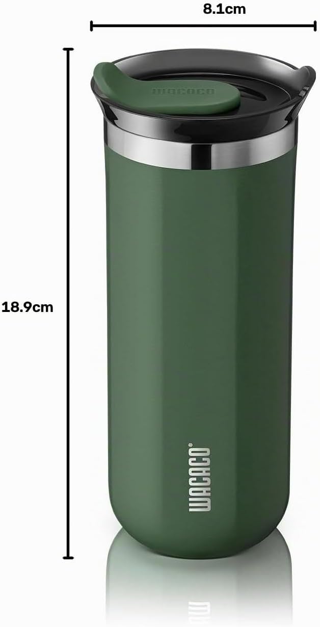 WACACO Octaroma Grande Vakuumisolierte Kaffeebecher, 15 fl oz (435ml), Doppelwandiger Edelstahl-Reis