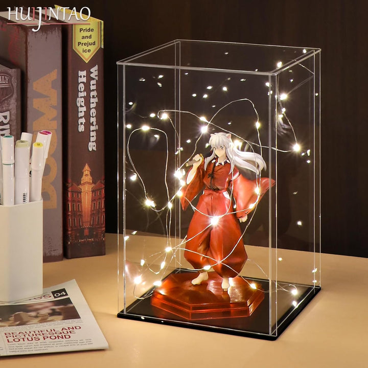 LANSCOERY Acryl Vitrine Selbstmontage Showcase Display case Schaukasten Boxen für Spielzeug Modell S