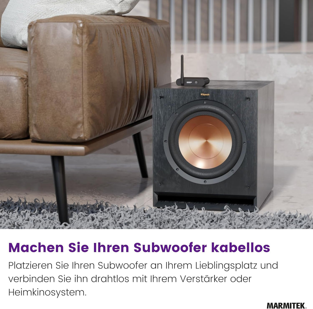 Marmitek Funk Subwoofer Übertragung Subwoofer Anywhere 640 - Verbinden Sie Ihre Subwoofer drahtlos m