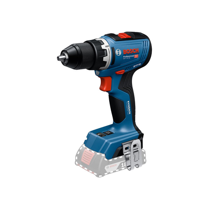 Bosch Professional 18V System Akku-Bohrschrauber GSR 18V-65 (bürstenloser Motor, Kopflänge 166) Ohne