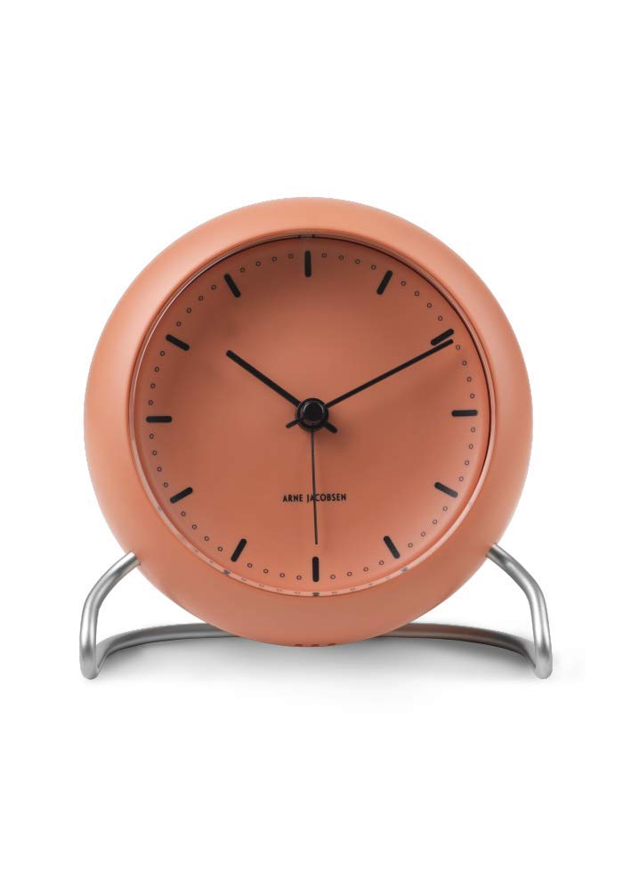 Arne Jacobsen Tischuhr orange 11cm