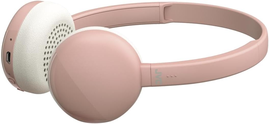 JVC HA-S20BT-P-E Bluetooth On-Ear Kopfhörer mit 3-Tasten-Bedienung Rosa, rosa
