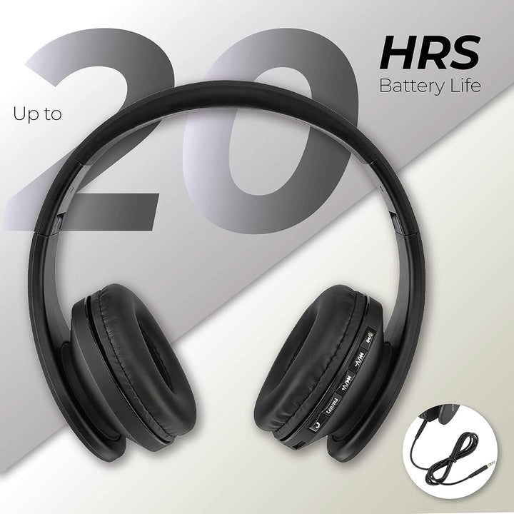 PowerLocus Bluetooth Kopfhörer Over Ear, Kabellose Kopfhörer, HiFi Stereo, Faltbare Kopfhörer mit Mi