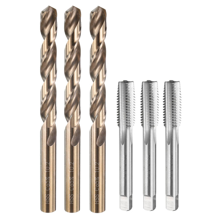 QUARKZMAN Gewindebohrer Set, 3 Stück M12 x 1,75 Metrische Gewindeschneidschrauben & 3 Stück 10,2 mm