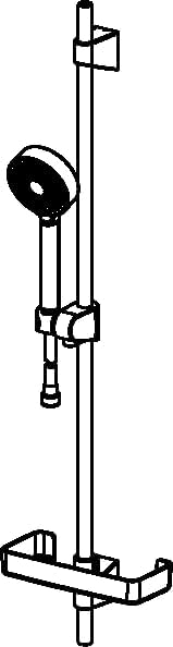 Hansa Wandstangenset / Brauseset Basicjet | + Wandstange, Montageset, Handbrause, Schlauch, Schieber