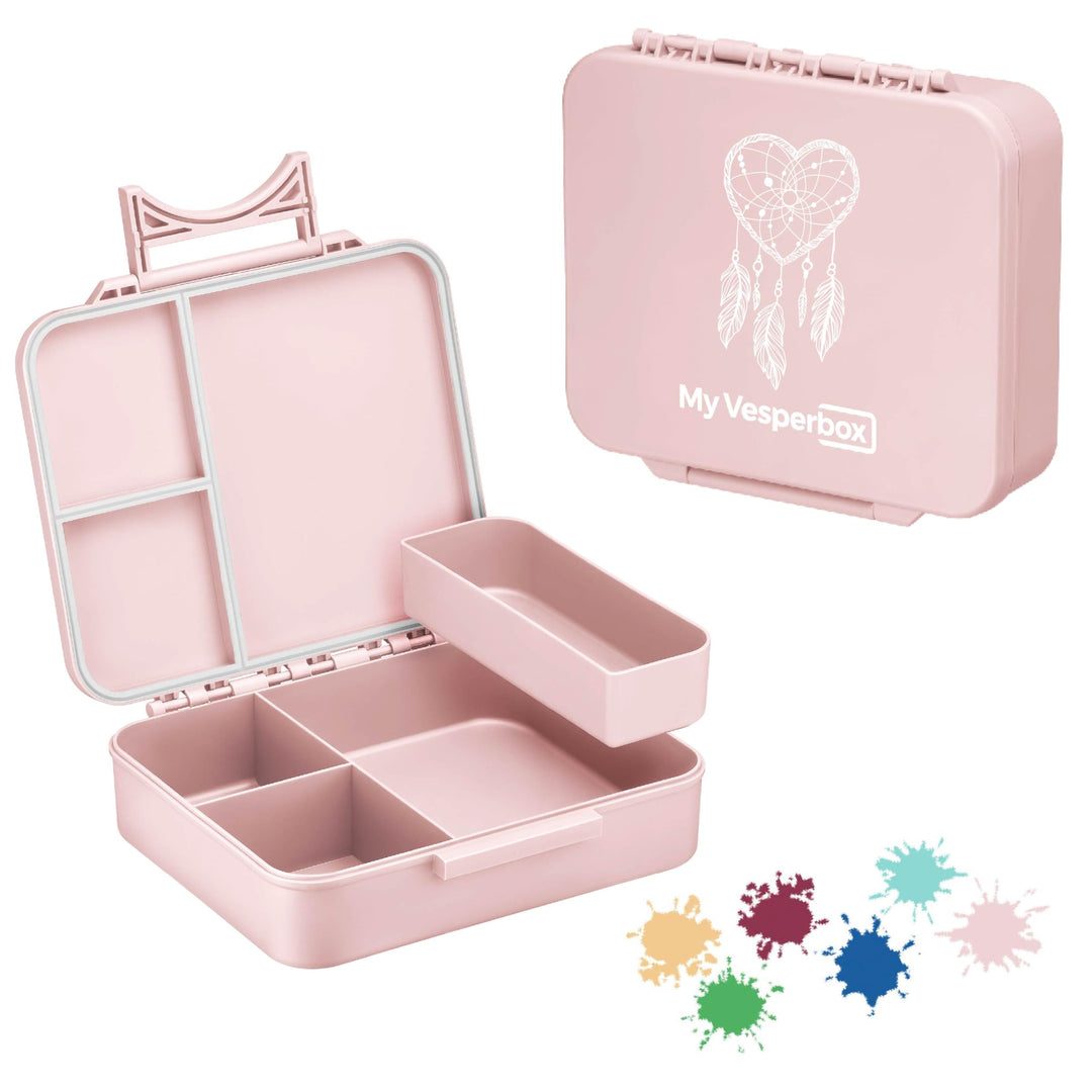 My Vesperbox® Brotdose für Kinder mit Fächern Liv [MADE IN GERMANY] - Lunchbox mit Trennfächern - Be
