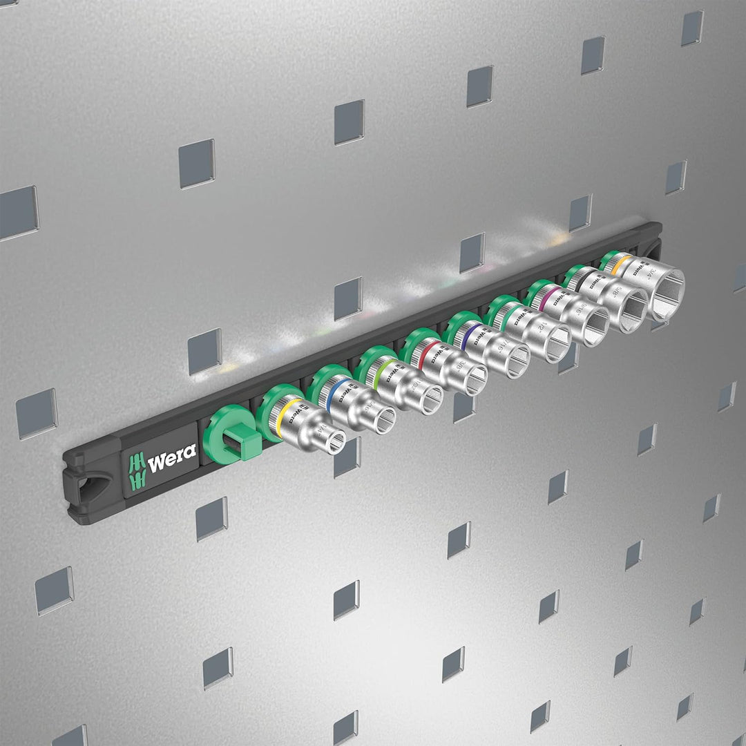 Wera 05005450001 Nuss-Magnetleiste B Imperial 1, Zyklop Steckschlüsseleinsatz-Satz, 3/8"-Antrieb, zö