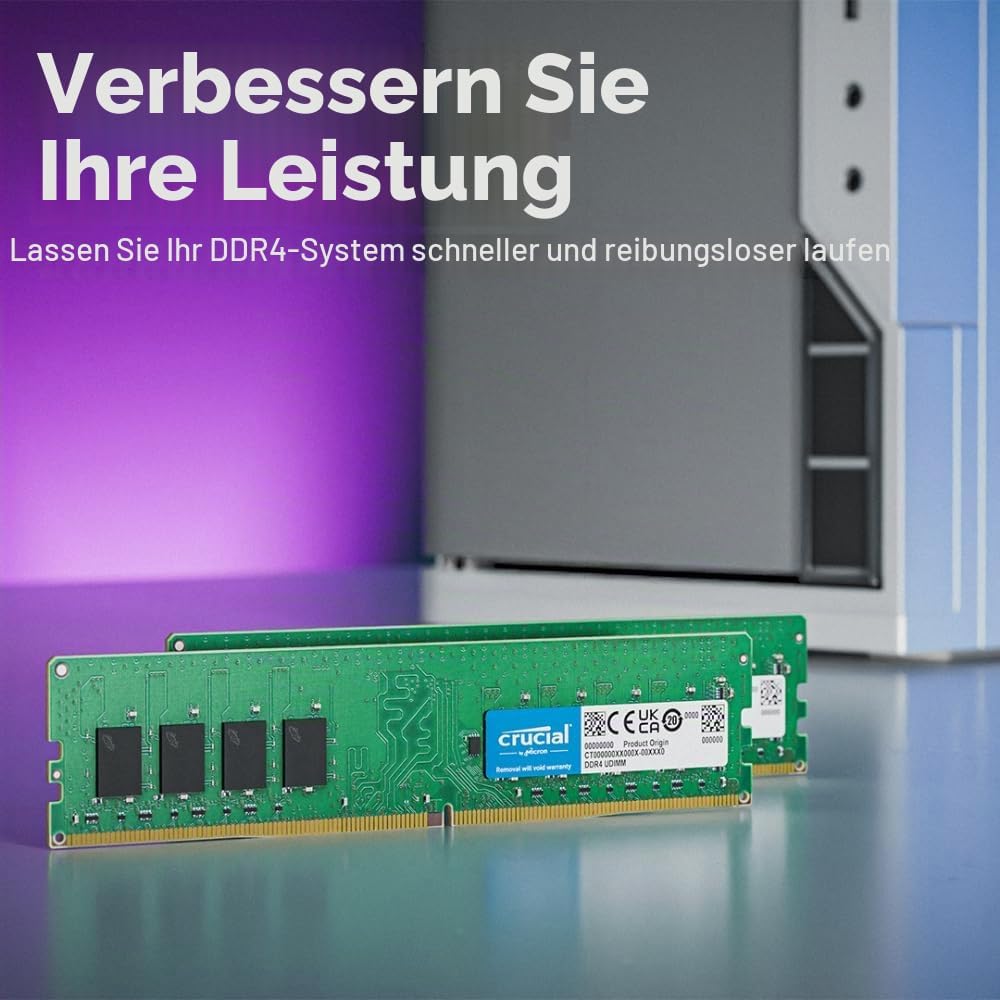 Crucial RAM 16GB DDR4 3200MHz CL22 (2933MHz oder 2666MHz) Desktop Arbeitsspeicher CT16G4DFRA32A 16GB