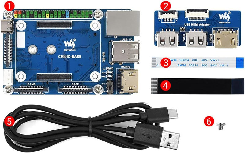 Mini Base Board (B) Designed for Evaluating Raspberry Pi Compute Module 4 CM4 Or Being Integrated In