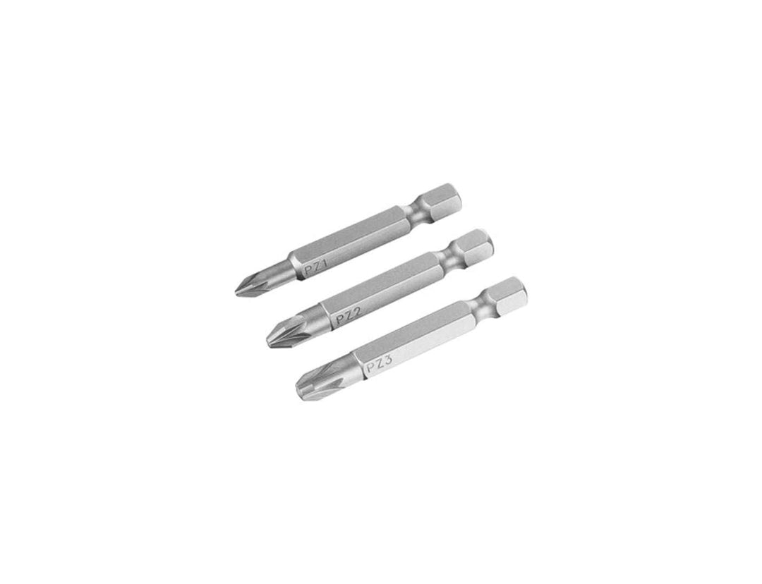 3 puntas Pozidriv 50mm Pz1, Pz2 y Pz3
