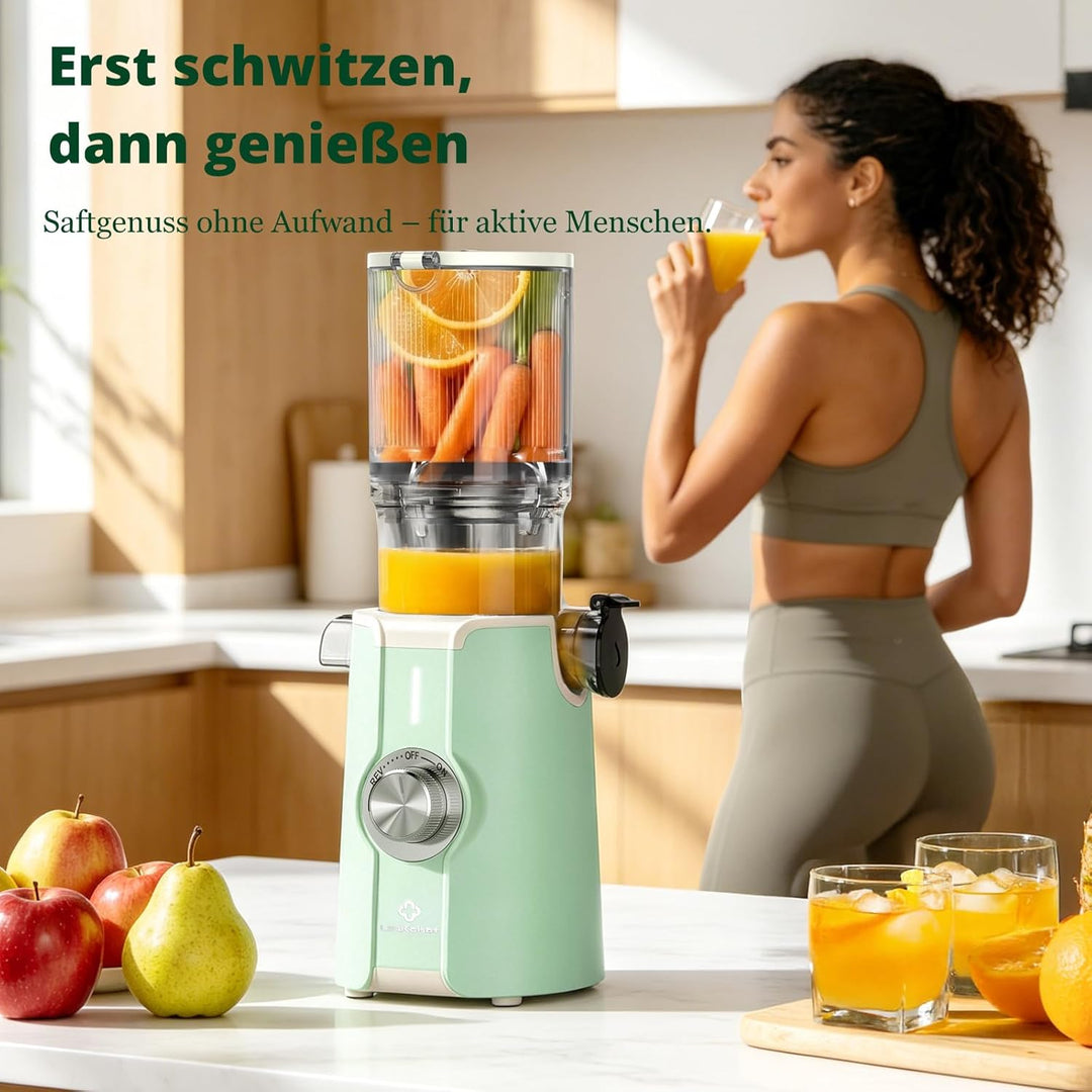 LINKChef Entsafter Slow Juicer, Entsafter Gemüse und Obst Testsieger mit 115 mm grossem, für ganze F