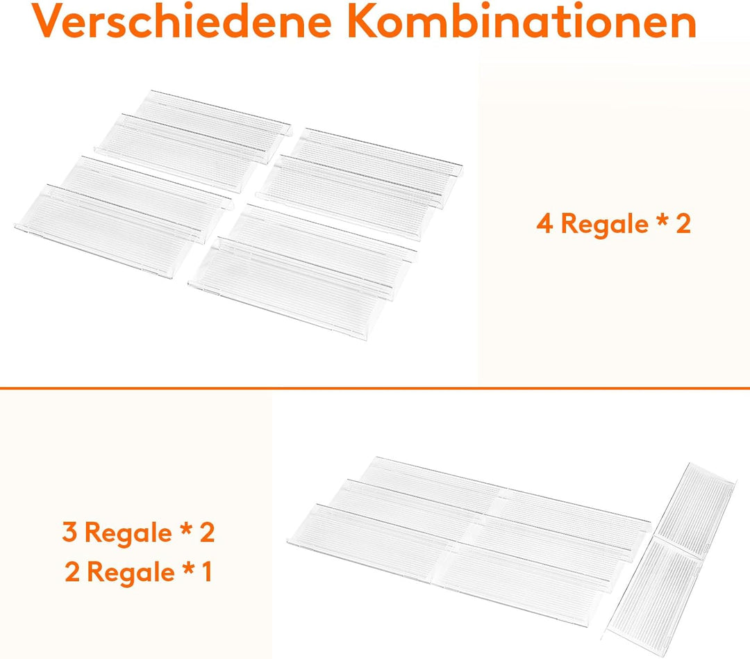 Lifewit Gewürzregal für Schubladen Gewürz Schubladeneinsatz, Ordnungssystem von 33cm bis 66cm auszie