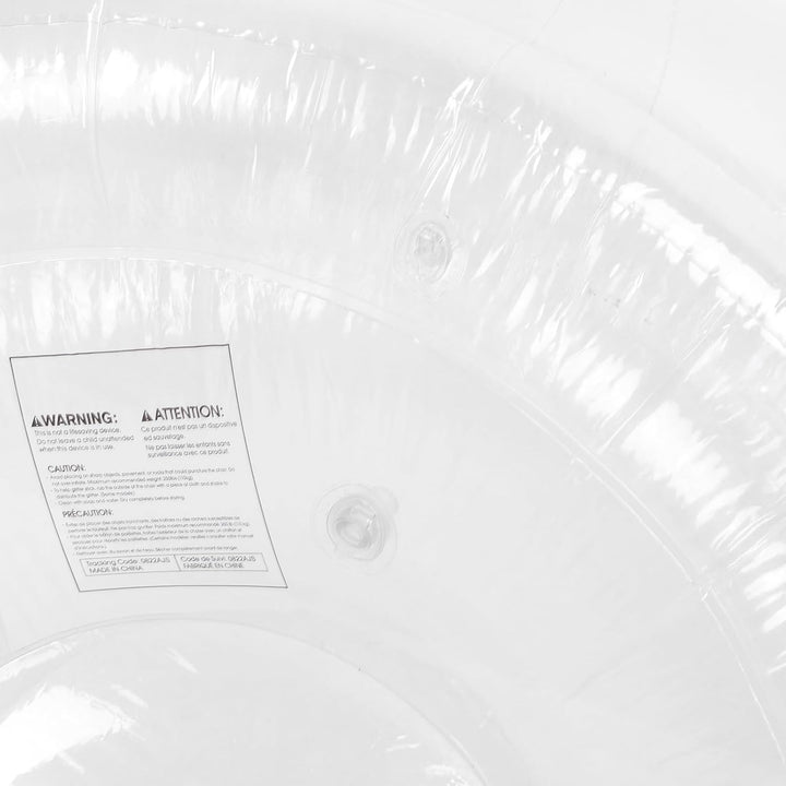 Sxhlseller Transparenter Aufblasbarer Sessel, Klarer Luftsofa Sitzsack für Innen &amp; Aussen, Ergonomis