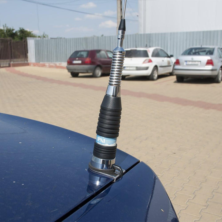 Befestigungswinkel zur Befestigung der CB-Antenne (PL-Tyle) am Kofferraum PNI T941, inklusive 5 m RG