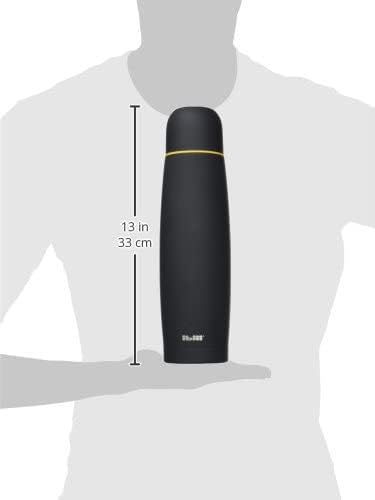IBILI Thermoskanne für Flüssigkeiten, Edelstahl, Schwarz, 32 x 8 x 8 cm 1000 ml, 1000 ml