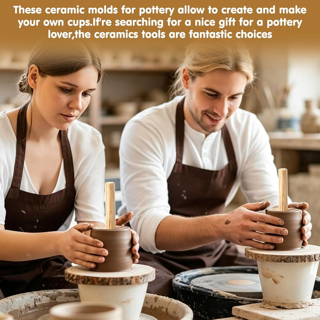 Kaffeetasse Töpferformen, Töpferton Formwerkzeug mit 5 Trimmwerkzeuge und 9 Henkelformen,Keramikform