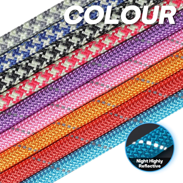 Grand Line Retrieverleine mit Zugstopp, 150 cm Moxonleine Reflektierende Hundeleine, Sicher Dauerhaf