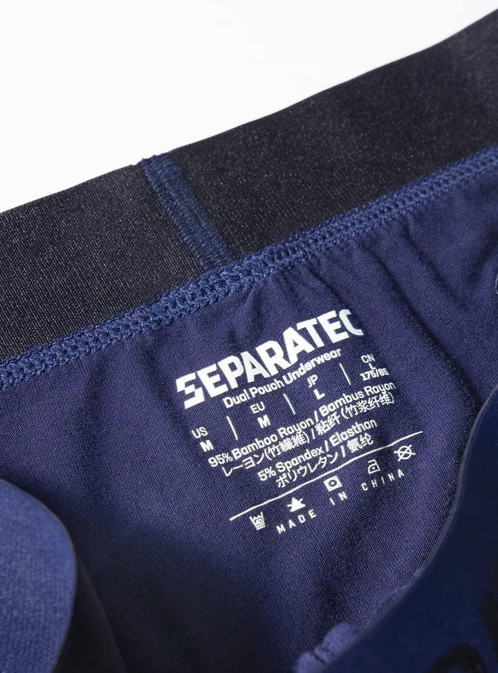 Separatec Herren Boxershorts Mehrfachpack Doppelbeutel Dual Pouch, Bambus Unterhosen Männer, Stretck