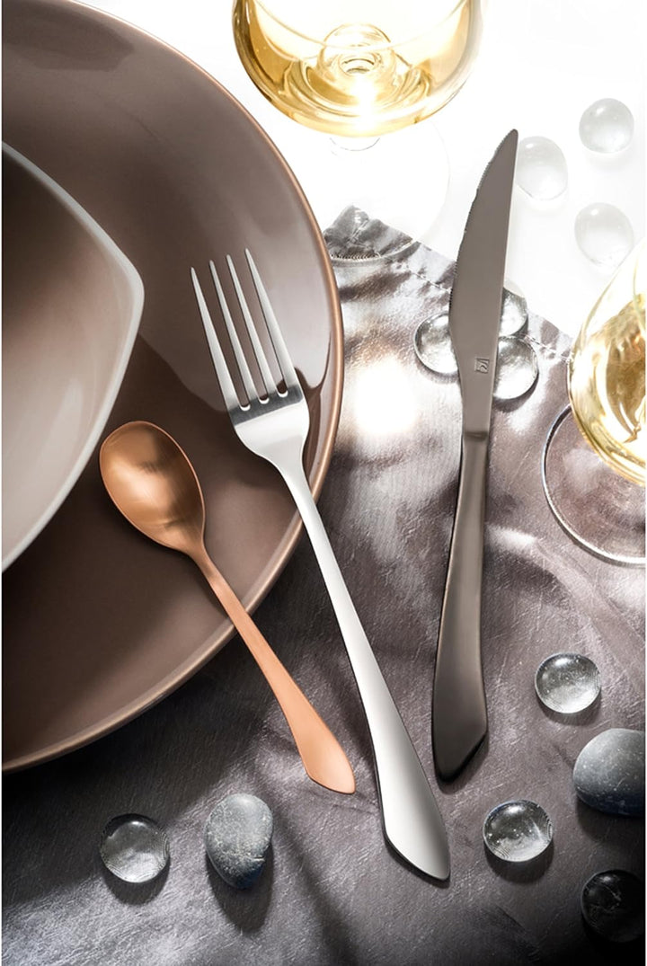 Amefa INSTINCT Besteck Set 6 Personen | 24-teilig | Edelstahl 18/0 hochglanzpoliert | je 6x Tafelgab