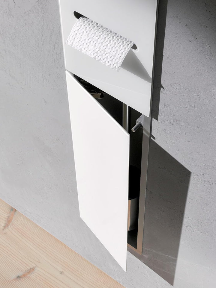 emco ASIS 2.0 Unterputz-Schrankmodul für die Klobürstengarnitur, Badezimmerschrank mit Toilettenpapi