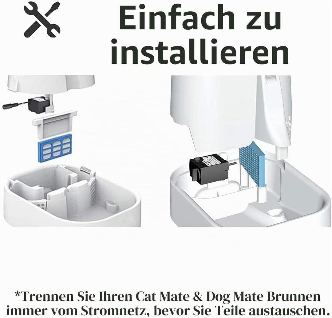 Ersatzfilter Kompatibel mit Cat Mate & Dog Mate Trinkbrunnen, Filter Trinkbrunnen für Hund/Katze Kat