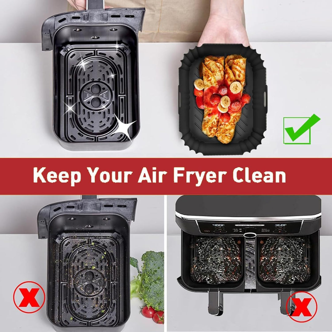 Ninja Heissluftfritteuse Zubehör 4 Stück, Airfryer Zubehör für Ninja Foodi Dual Zone AF400EU AF300EU