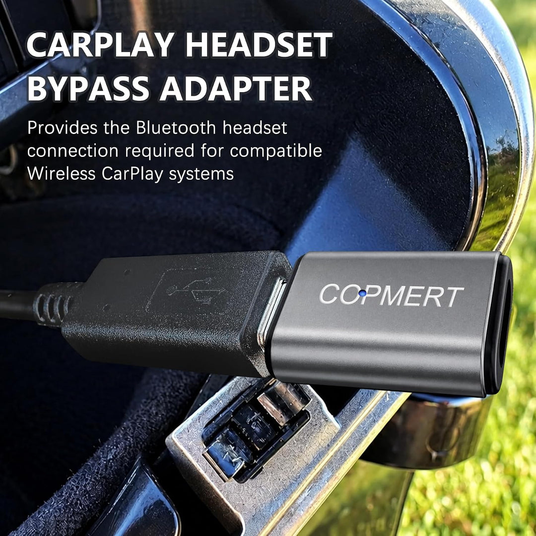 Bypass Motorrad Wireless CarPlay Bluetooth Adapter Silberfarben, Silberfarben