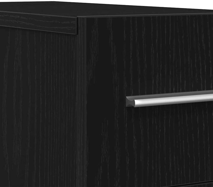 vidaXL Apothekerschrank Schwarz Eichen-Optik 20 x 45,5 x 60 cm, Moderner Apothekerschrank, rechtecki