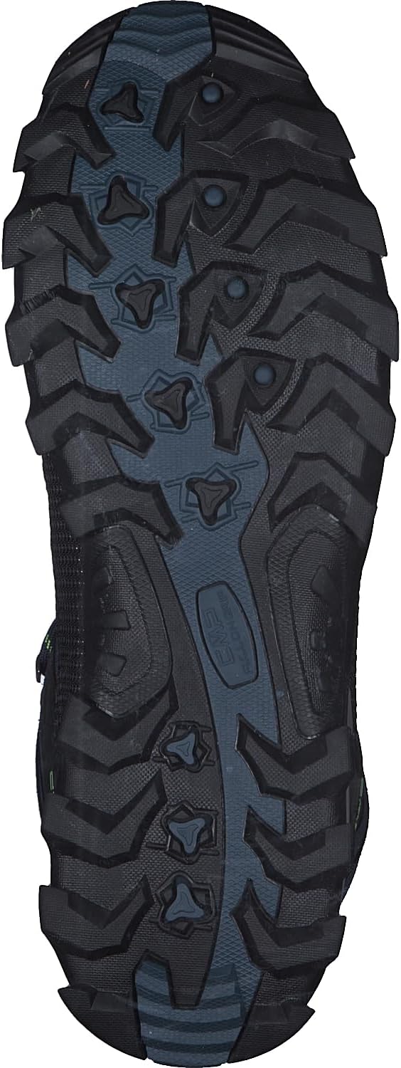 CMP Unisex Kinder Kids Rigel Mid Shoes Wp Trekking-Schuhe 39 EU Blue Ink Yellow Fluo, 39 EU Blue Ink