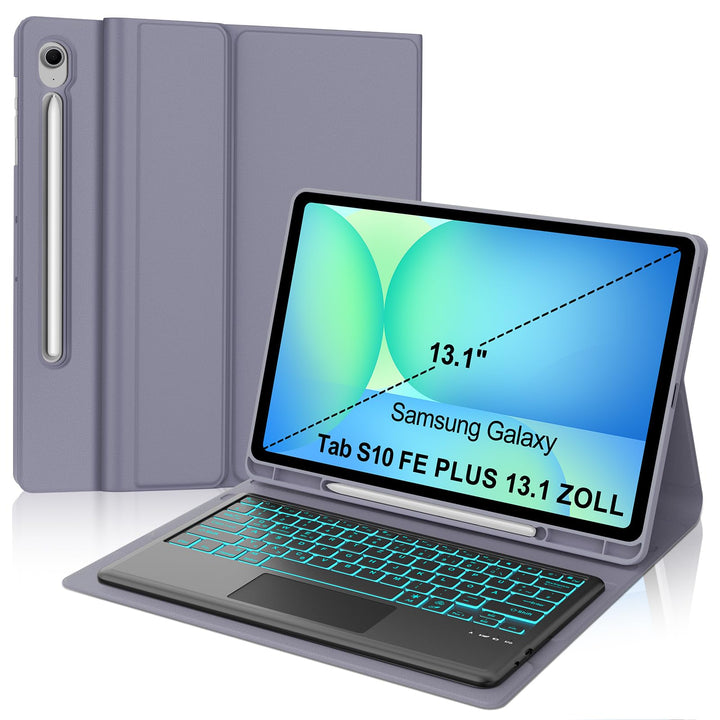 WINCHKING Hülle Mit Tastatur Für Samsung Galaxy Tab S10 Fe Plus 13.1 Zoll 2025, Magnetische Hülle Ta
