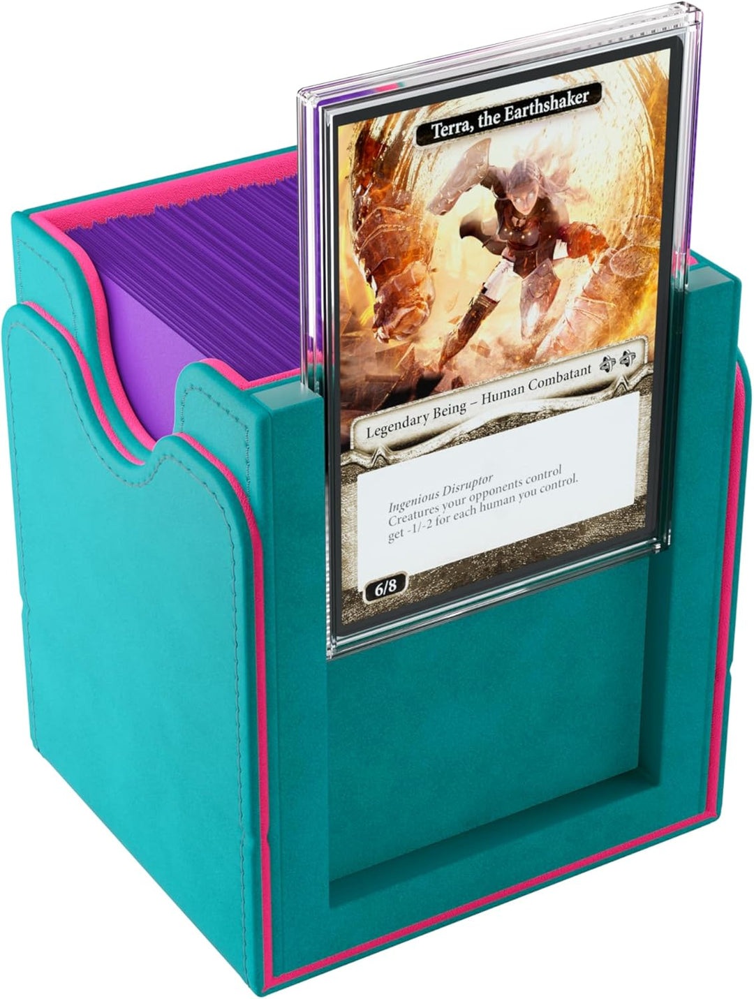 Gamegenic, Squire PLUS 100+ XL - EXCLUSIVE LINE Teal/Pink, bis zu 100 doppelt gesleevte Karten, Farb