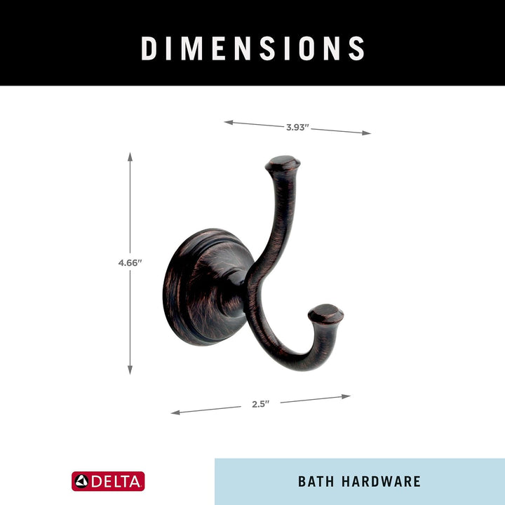 Delta Wasserhahn Cassidy Double Bademantel Haken Venetian Bronze, Venetian Bronze