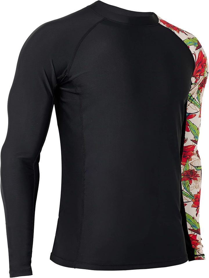HUGE SPORTS Herren Spleiss Rashguard Langarm Rash Guard Shirt Langarmshirt alle Outdoor Aktivitäten