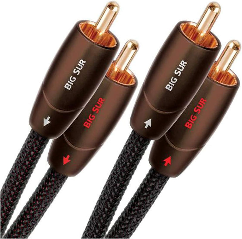 AudioQuest Big Sur Audiokabel, 2 x RCA auf 2 x RCA, Schwarz, Kupfer, 1 m