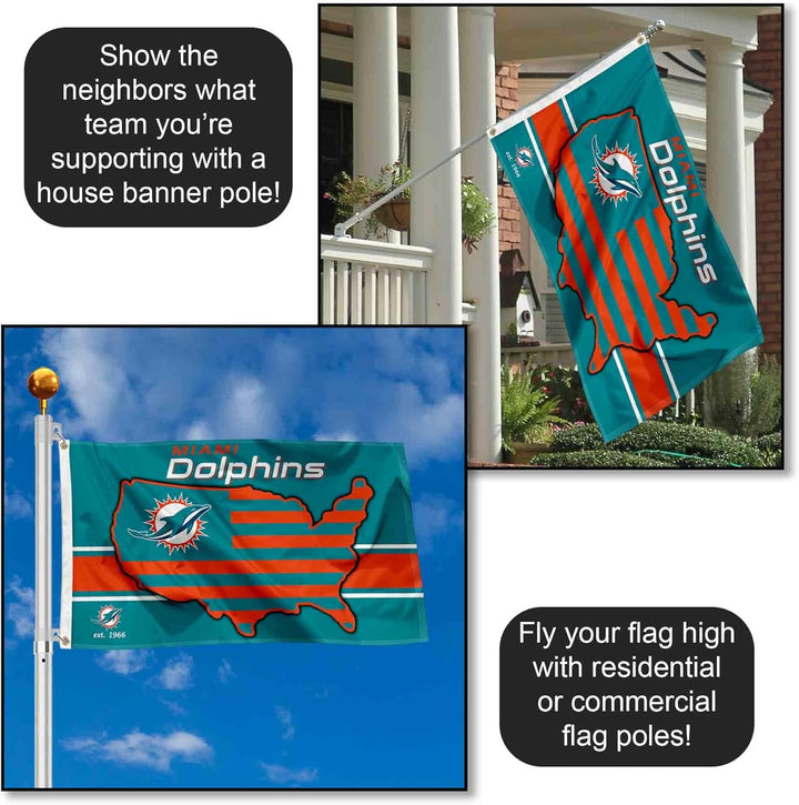 WinCraft Miami Dolphins Nation USA American Country 3x5 Flag