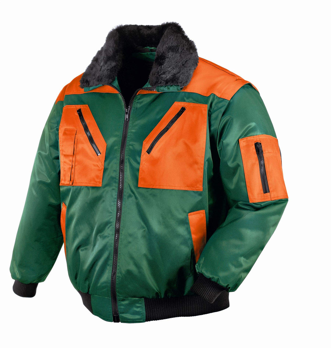 teXXor 4178-S Pilotenjacke "Oslo", Grösse S, Grün/Orange S Grün/Orange, S Grün/Orange